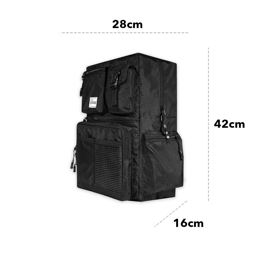 Balo Dynamic SAIGON SWAGGER Backpack Nhiều Ngăn,Phối Lưới Đen,Đa Năng