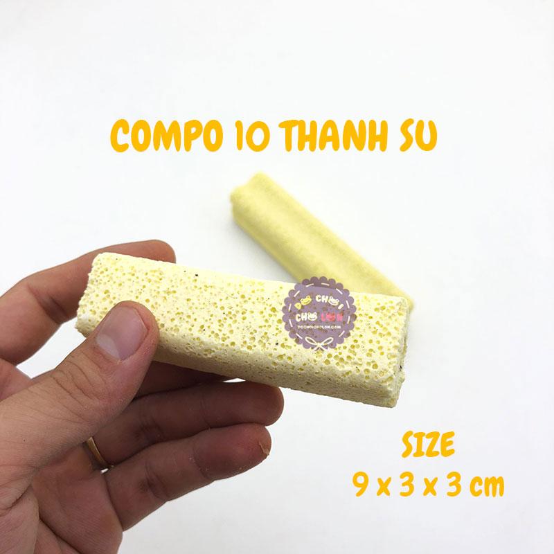 COMPO 10 thanh sứ lọc nước HOA MAI size 9x3CM lọc nước hồ cá cảnh