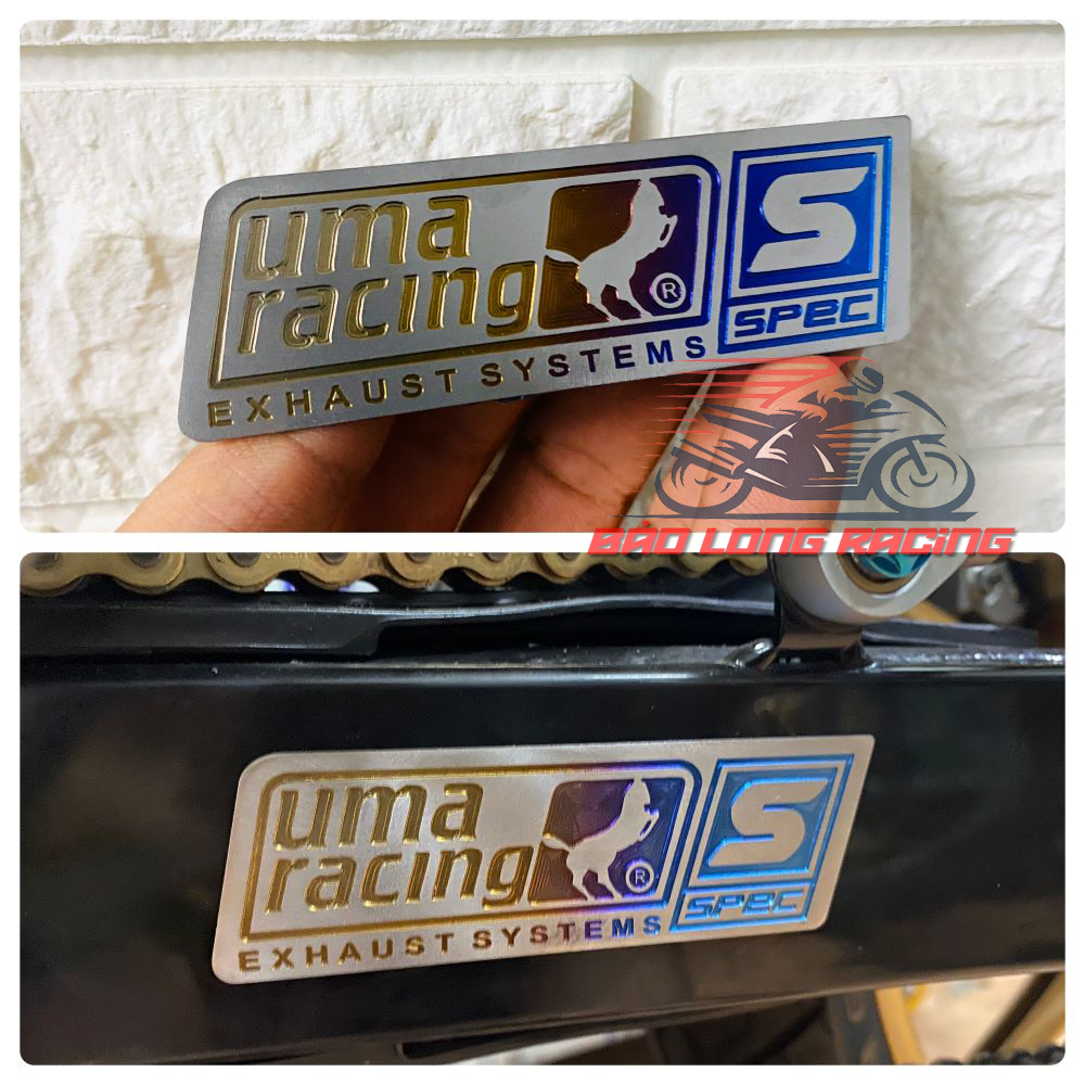 Tem TiTanium Hình Uma gắn xe máy (100% Titan)