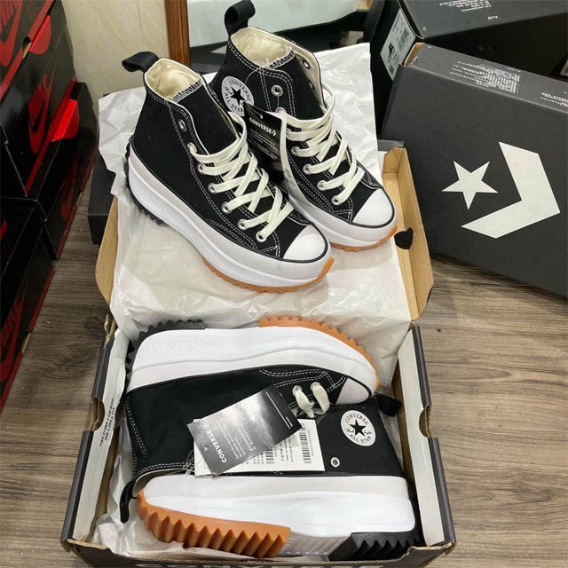 Giày Converse Run Star Hike High JW Anderson Black (Giày thể thao Run Star Hike đen cao cổ)
