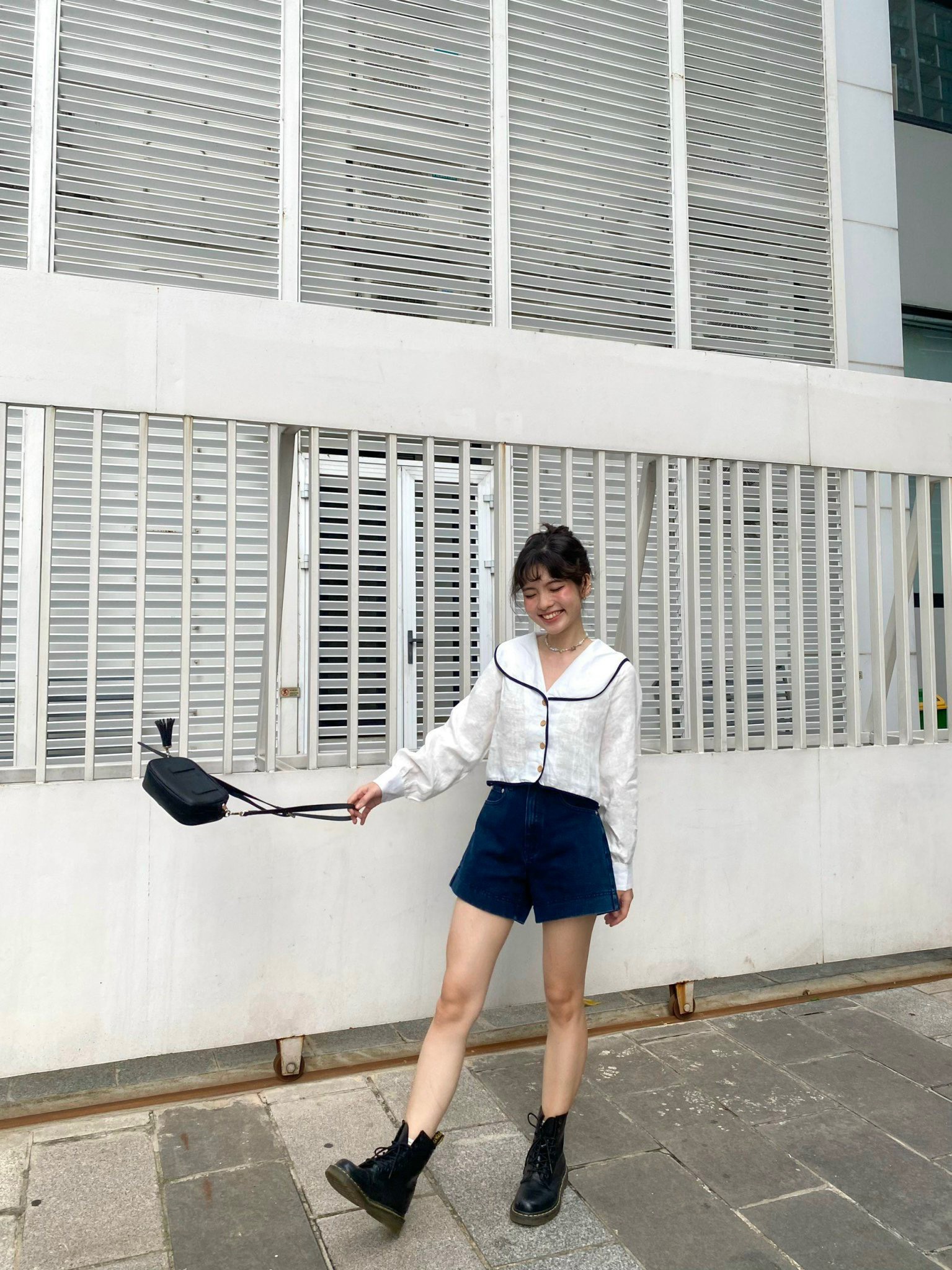 KIDO Quần shorts jeans dập lai PULL JEAN SHORTS