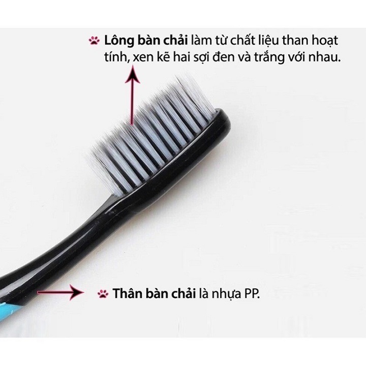 Combo bàn chải đánh răng than tre hoạt tính lông chải siêu mềm bảo vệ răng nướu - bàn chải than hoạt tính giúp chải răng sạch hơn massage nướu
