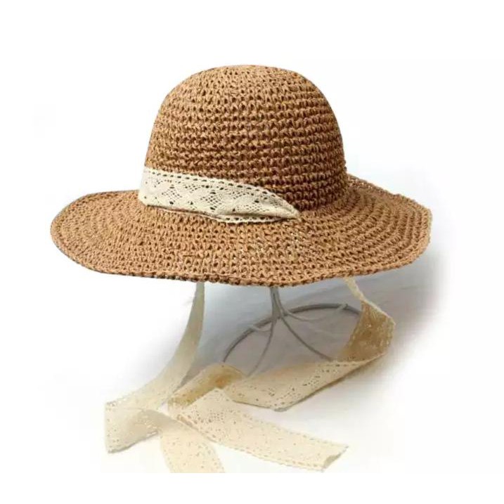 MŨ / NÓN CÓI ( ĐI BIỂN ) TIỂU THƯ MỀM THẮT NƠ VINTAGE [SH2]