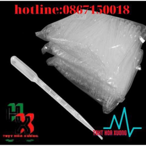 Ống Hút Nhỏ Giọt 3ml - Pipet pasteur 3ml túi 100 cái