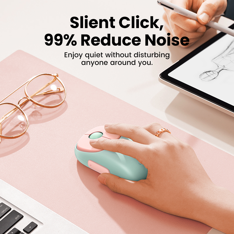 TOP★【BT5.0+2.4G】UGREEN MU102 Wireless Mouse  Silent Computer Mouse with USB Receiver Mouse, 4000 DPI Small Flat Portable Mice for PC, Laptop, Computer, Chromebook, MacBook Model:90538 927