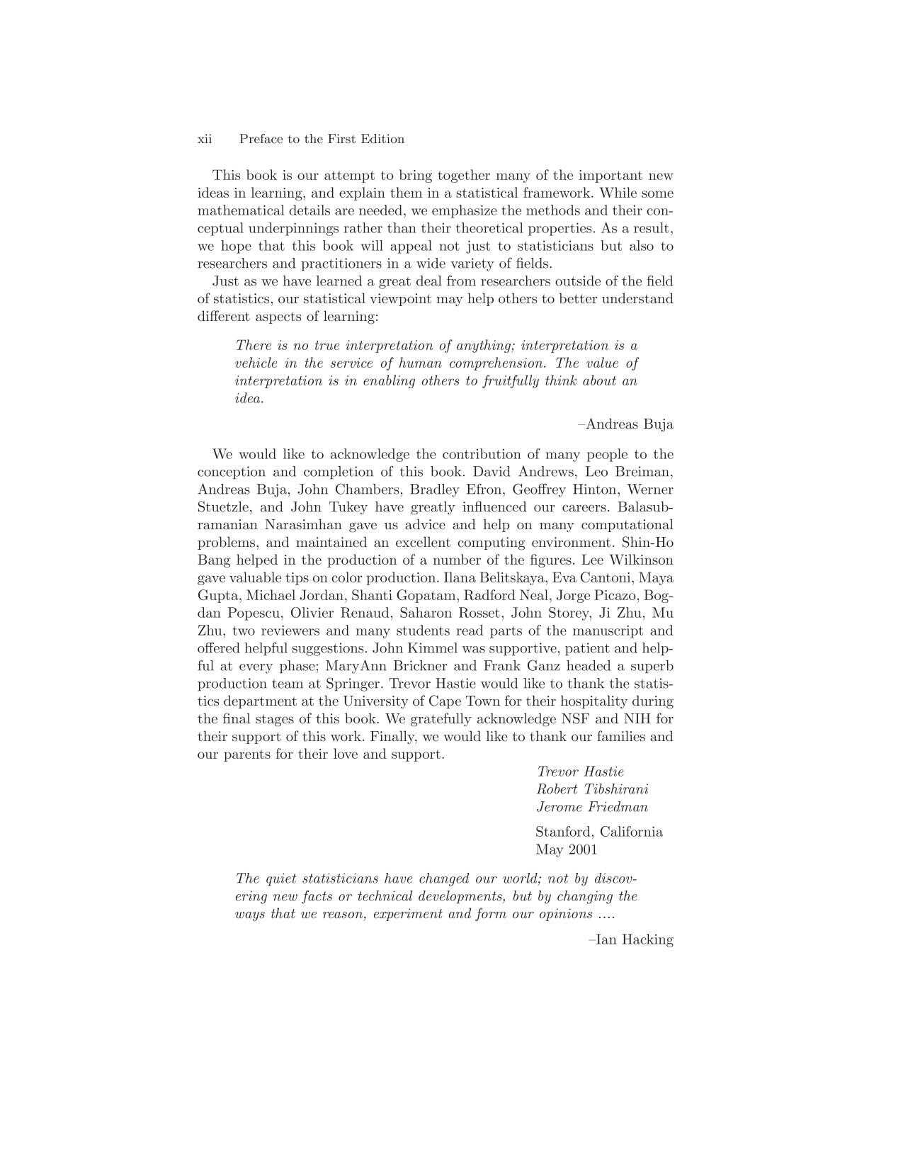 sách The elements of statistical learning