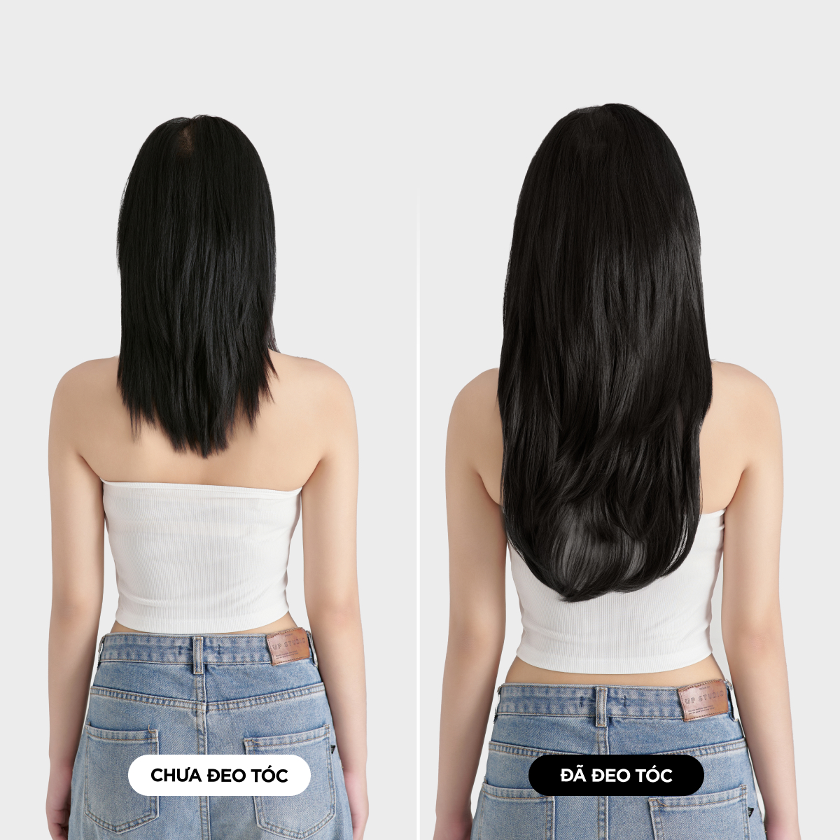 Tóc Kẹp 6 Phím CAPELLI Dáng Cúp 40-50cm