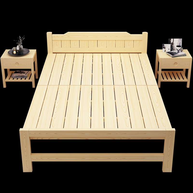 Folding Bed Pine Wood 5 size cushion pillow-bed folding compact-bed solid wood folding compact 9 included ảnh real)