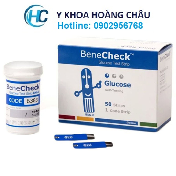 Que thử Glucose -Que thử đường huyết Benecheck Plus