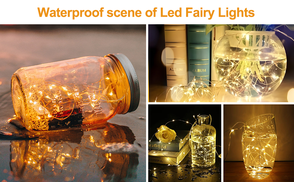 2M Christmas decorative light string, 20cm warm light string, dating decorative light string, romantic LED mini string light Firefly Lights Christmas lights outdoor waterproof