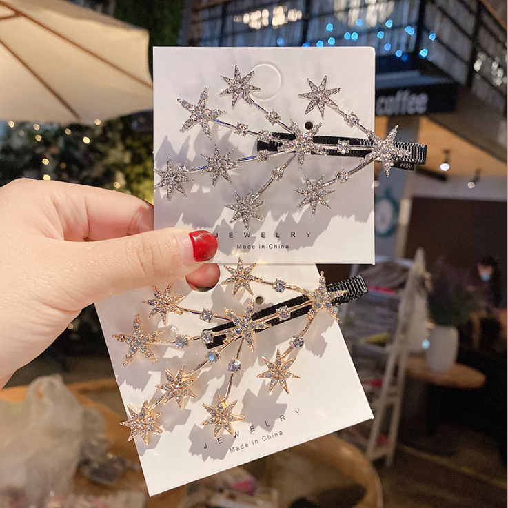 [HCM]Kẹp tóc đính đá hình ngôi sao đáng yêu