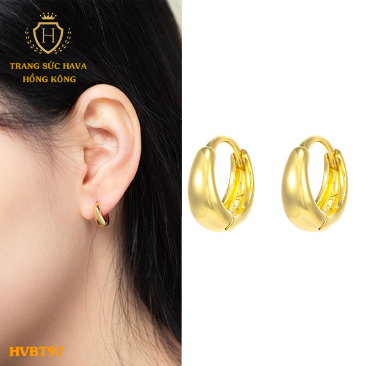 Ear rings, earrings, earrings female flower plum, titanium plating real gold 18K, 24K high-end (not black)-jewelry Hava Hong Kong style fashion personality