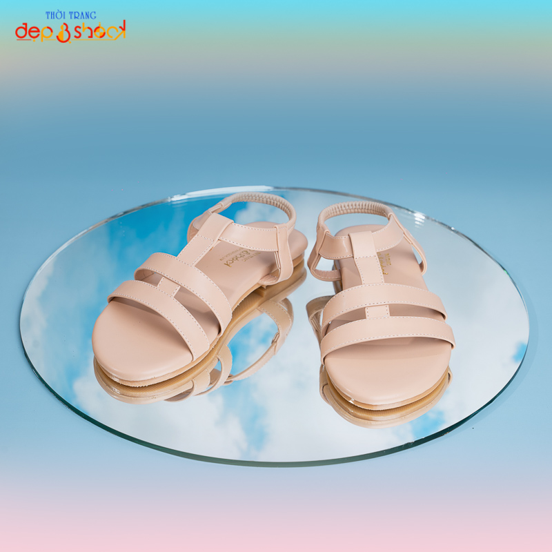 Sandal nữ quai ngang hậu thun big size Ms 355