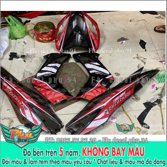 Tem rời exciter 135 2010 spark đỏ đen