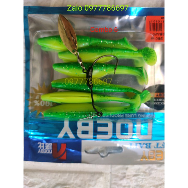 mồi mềm noeby S8019 kèm lưỡi móc mồi