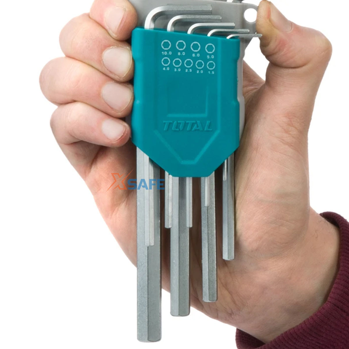 Bộ chìa lục giác đầu bằng TOTAL THT106191 chắc chắn,khỏe,chống gãy cong,rỉ sét Lục giác tôi luyện từ thép Cr-V có tính bền, thiết kế nhỏ gọn