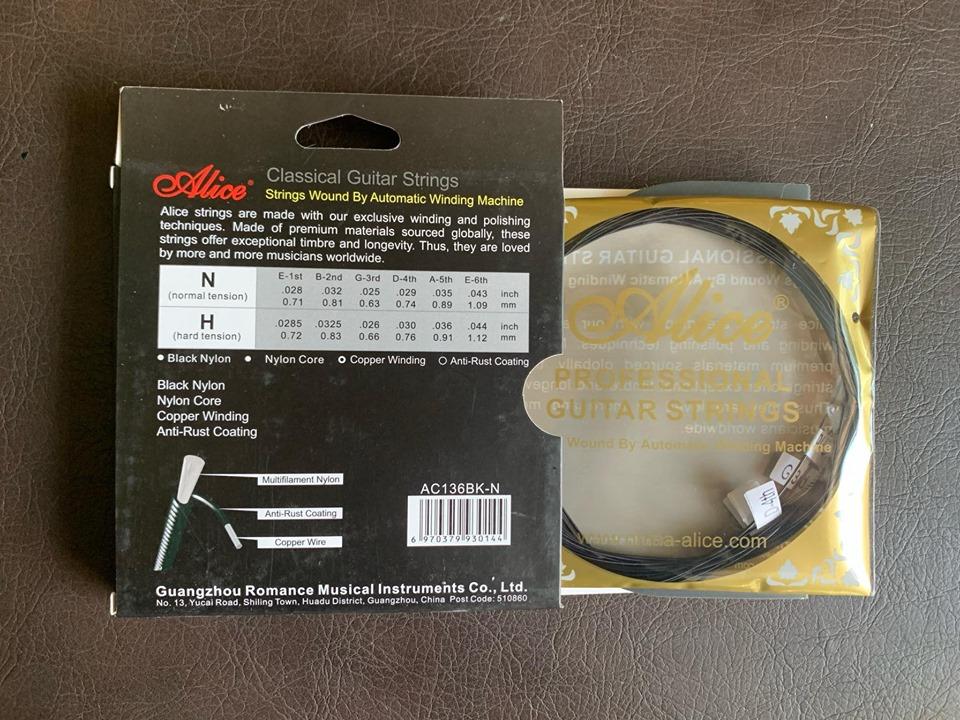 Dây guitar Classic Alice AC 136BK (cỡ 28-43)
