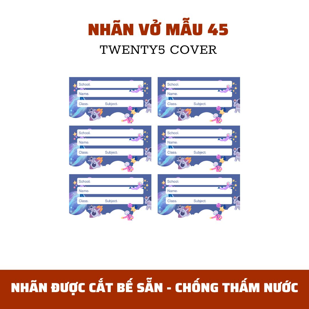 SET NHÃN VỞ THEO MẪU 40 - 49