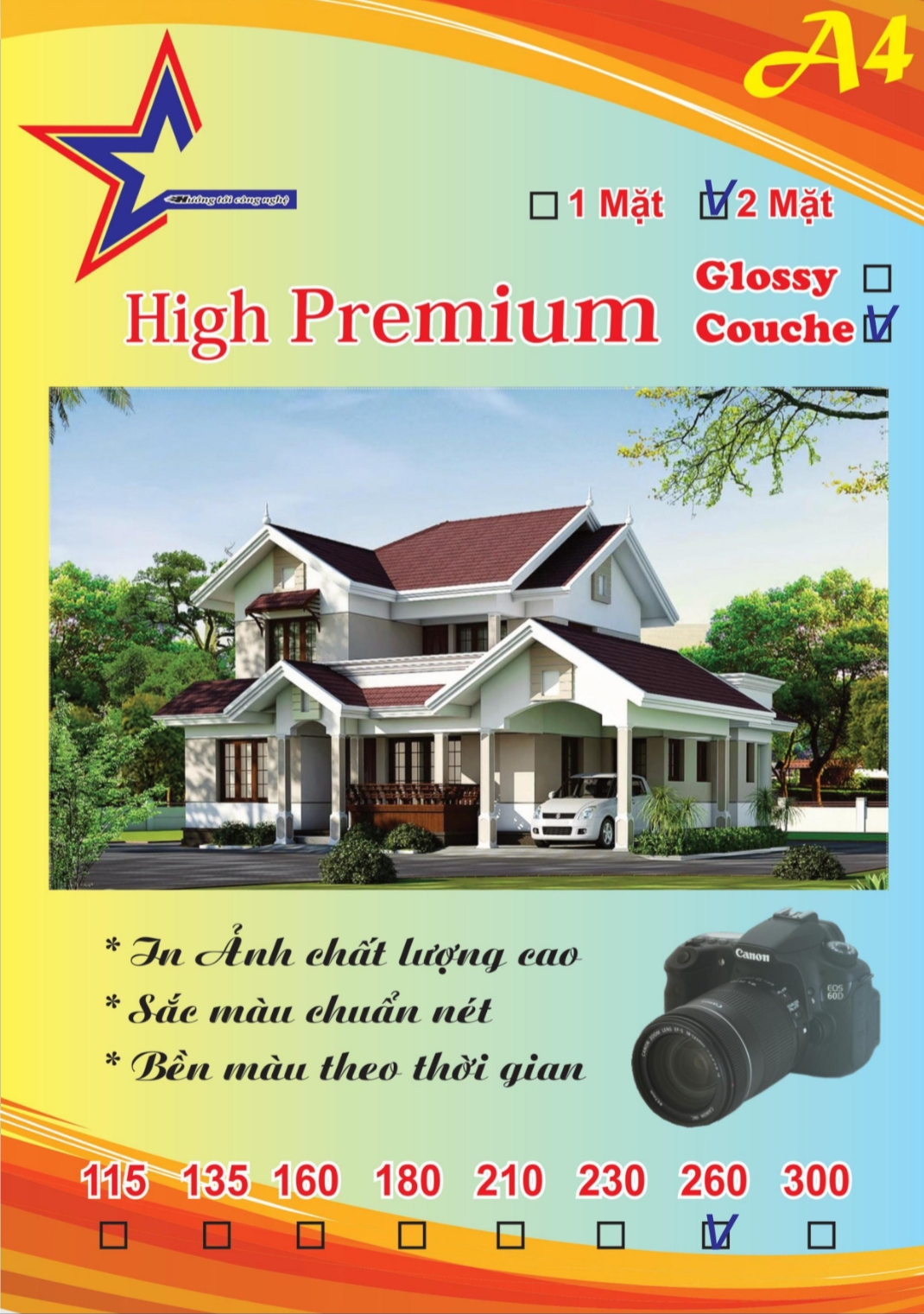 [HCM]Giấy Couche ( Mờ ) 2 Mặt 50 Tờ/ Xấp- A3