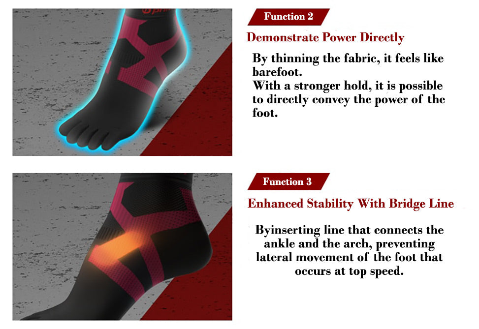 Tất chạy bộ xỏ ngón Phiten socking racer slim