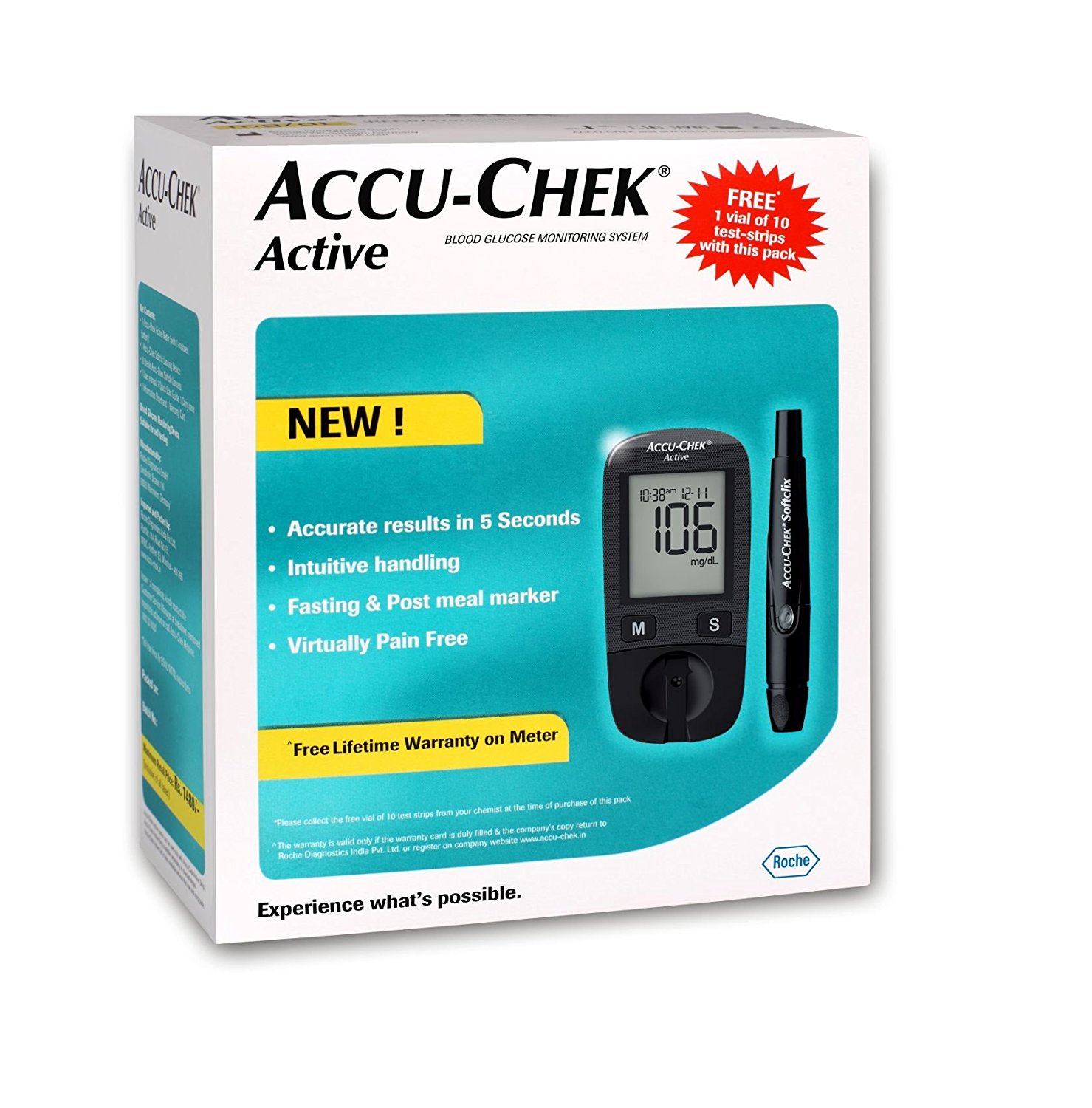 [HCM]Que thử đường huyết Accu-Chek Active 50