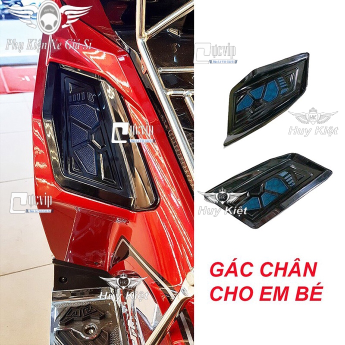 Ốp gác chân em bé airblade ab 2023 đời mới 160cc, 125cc, airblade 2020 - 2023 full đen ms2600