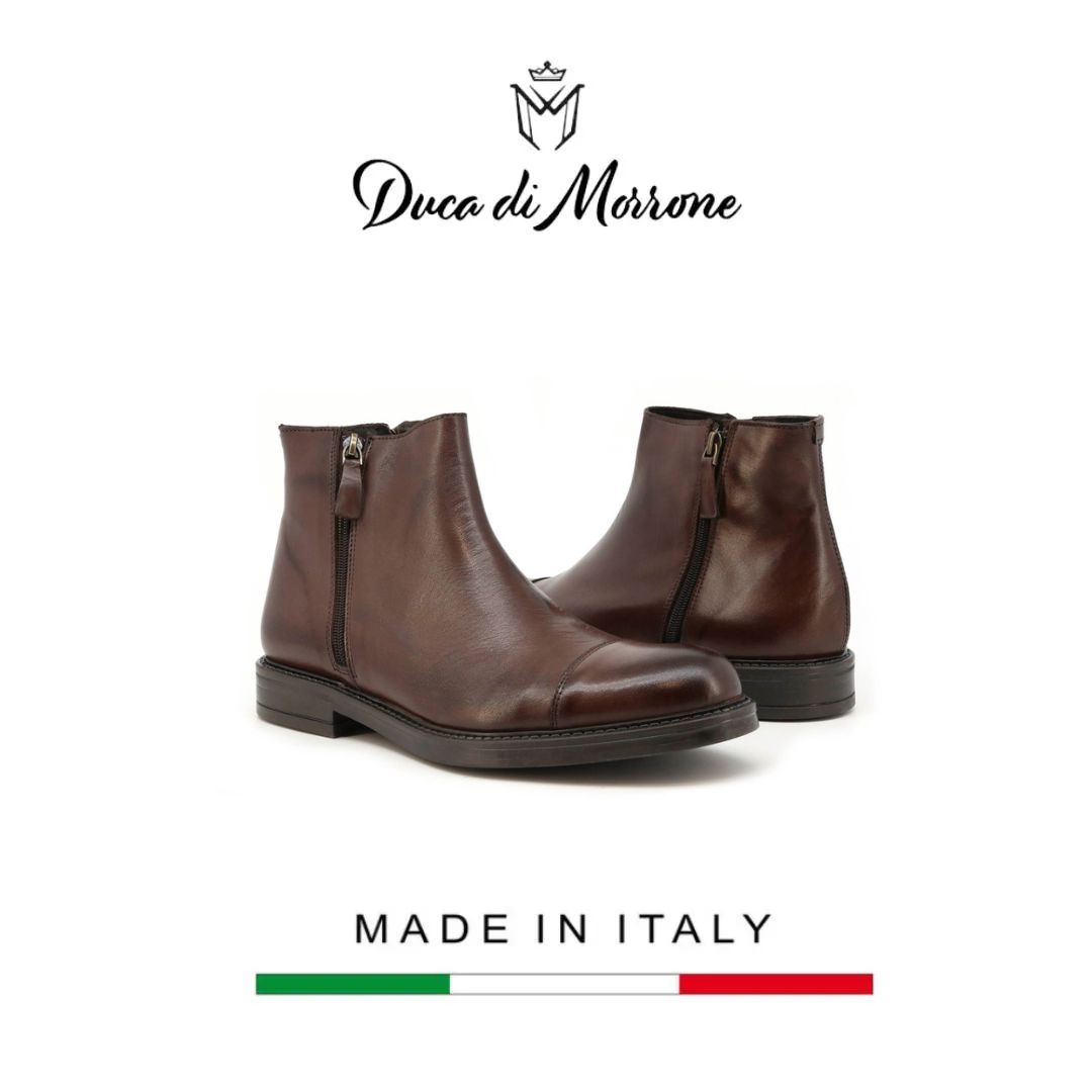 Giày nam boots da moccasins cao cổ - duca di morrone cao cấp - sản xuất từ ý_gabriele-crust
