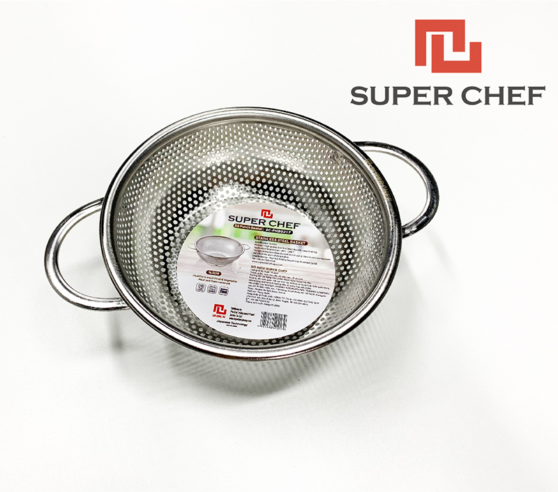 Rổ inox Super Chef 16.5cm 2 quai SC-PHB0217