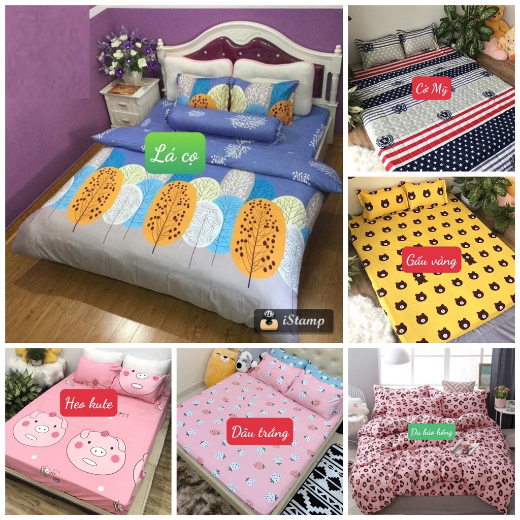 combo 1 ga 2 vỏ gối 2m2 poly hàn shopgiarehcm BG0061