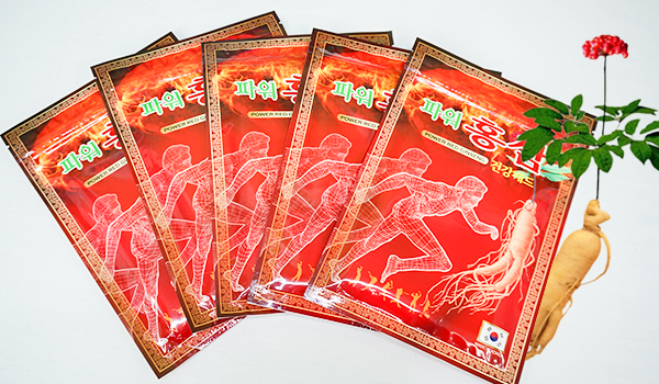 [CHÍNH HÃNG] Cao dán hồng sâm Hàn Quốc - Power Red Ginseng TÚI 20 MIẾNG
