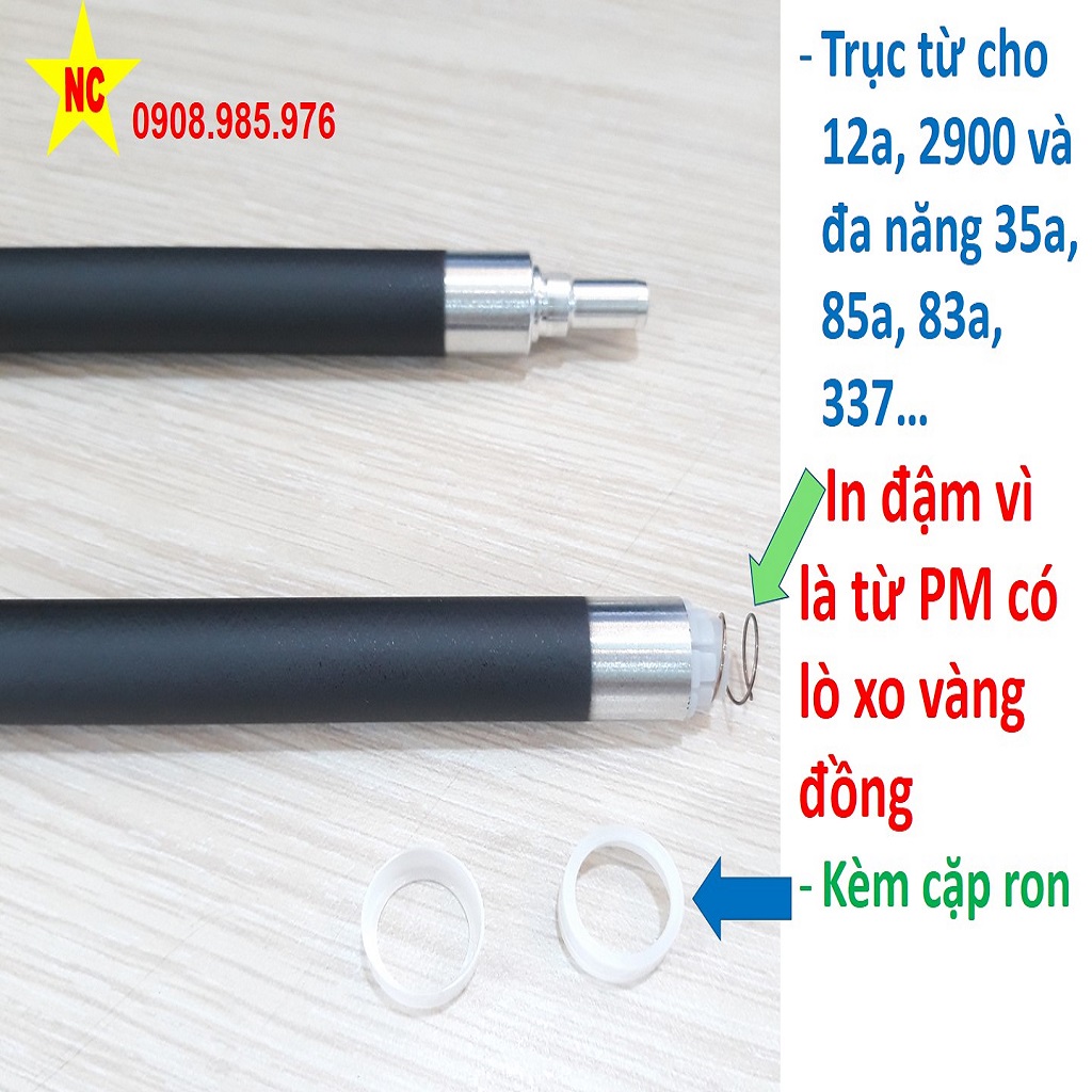 Trục từ cho hộp thay thế 85a, HP p1102, p1212, p1132. Là trục hít mực cho hộp mực máy in thay thế tương thích CE 285a