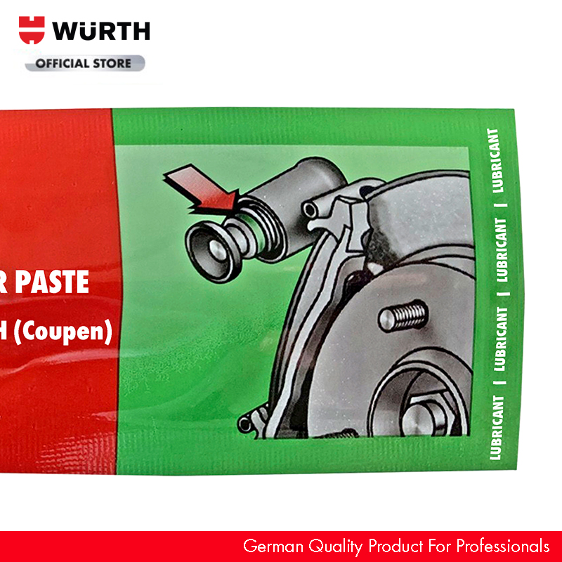 Wurth Mỡ Tra Ống Phanh Ô tô (Tra Coupen) Dạng Tuýp Brake Cylinder Paste 10G