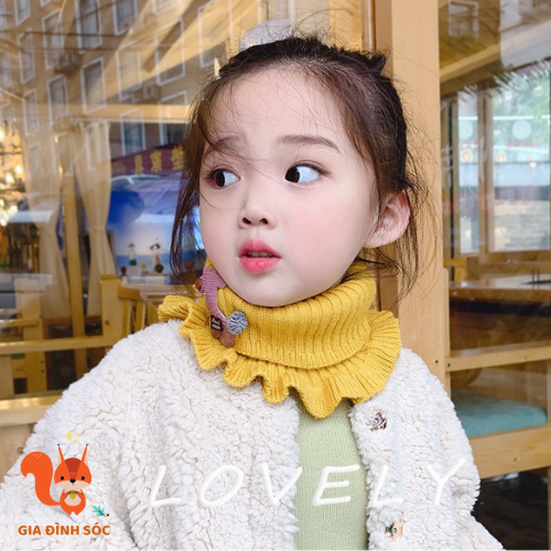 Khăn len quàng cổ dạng ống hình hươu cho bé