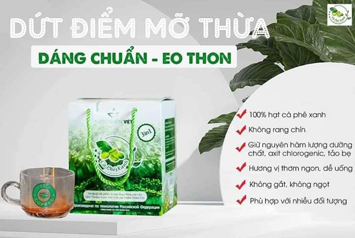 Cà phê xanh kháng mỡ thiên nhiên việt