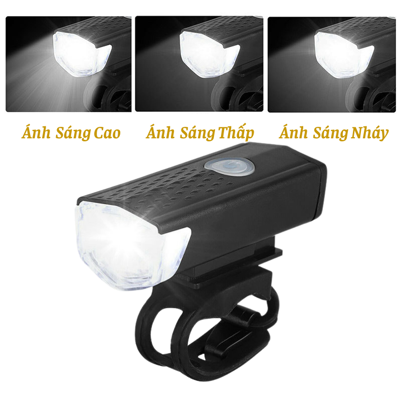 Đèn led xe đạp thể thao, đèn USB chống nước siêu sáng