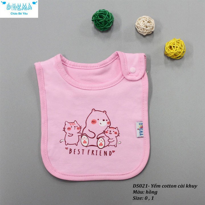 DS021 - Yếm cotton cài khuy Dokma