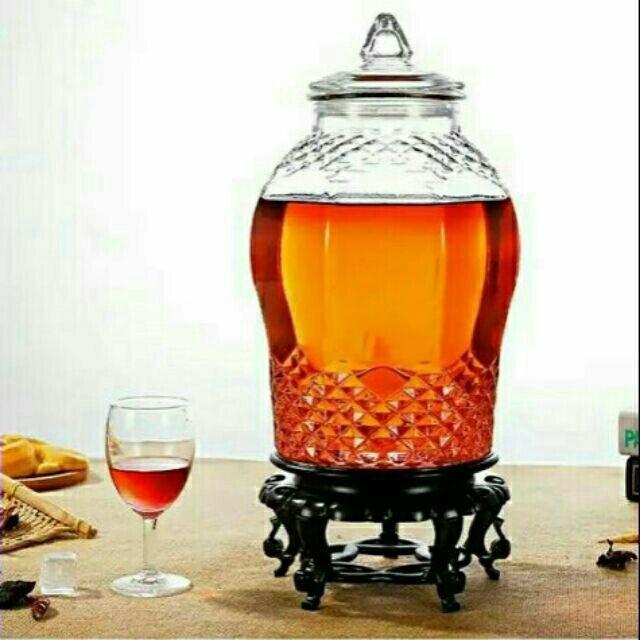 Bình Ngâm Rượu Sâm Thủy Tinh 8833 10 Lít Không Van