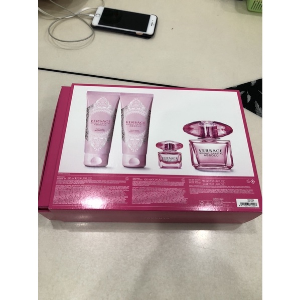 Bộ set Versace Bright Crystal Absolu EDP 90ml (gồm 4 món như hình)