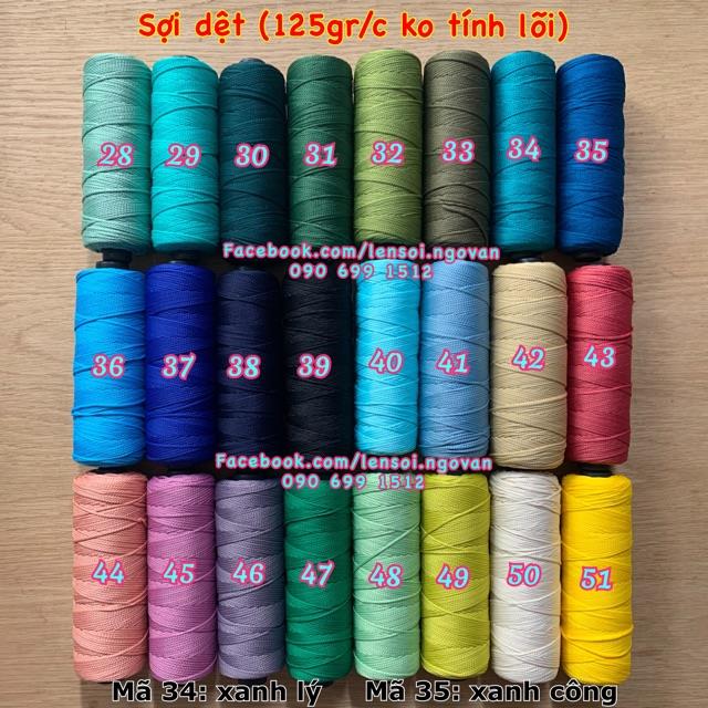 Sợi dệt trơn 2mm Craftyarn VN (Mã 01   Mã 50)