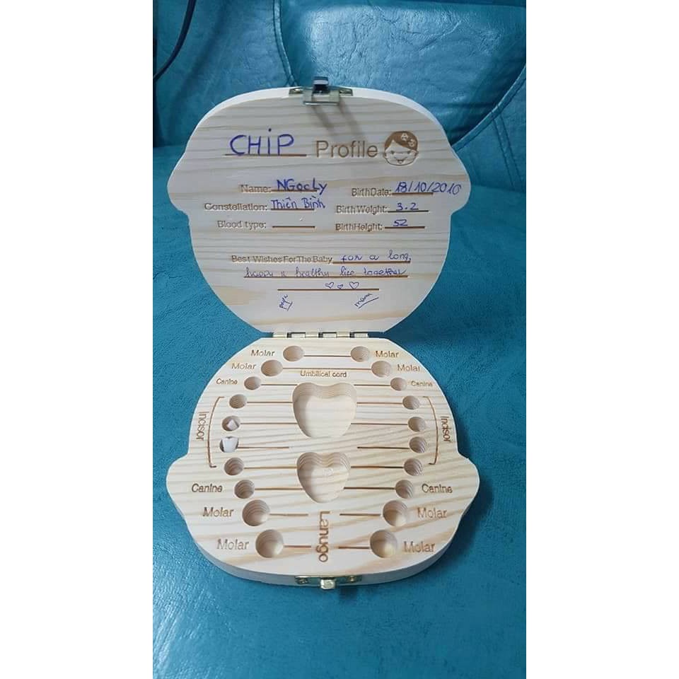 Hộp đựng răng sữa kỉ niệm cho mẹ và bé