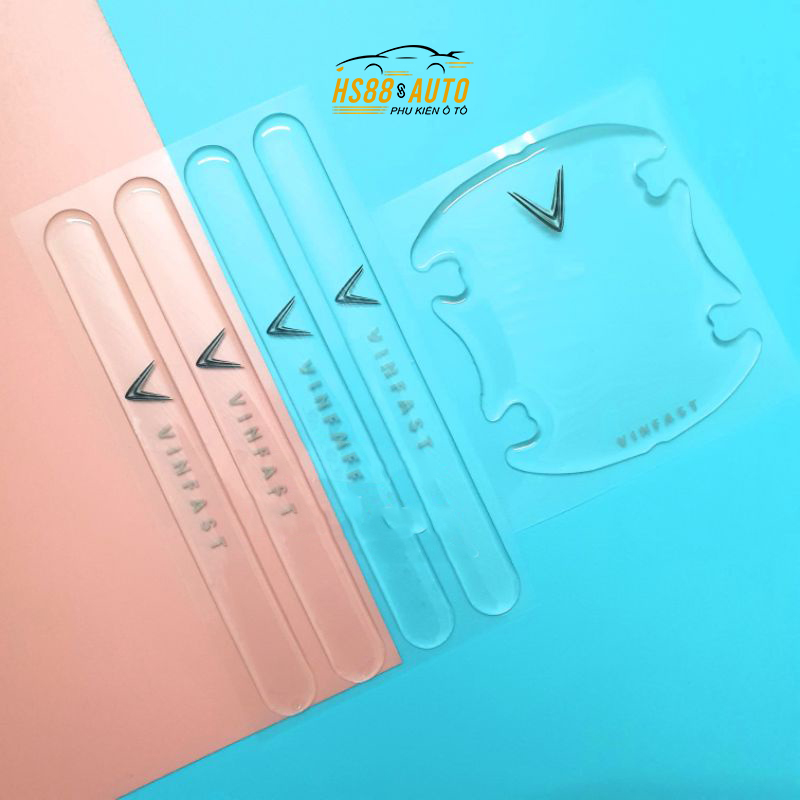 Dán Chống Xước Hõm Cửa Xe Ô Tô VinFast, Miếng Dán Silicon Chống Xước Hõm Cửa,Tay Nắm Cửa Gương Chiếu Hậu Cho Xe VinFast , Miếng Dán Chống Xước Xe VinFast Fadil