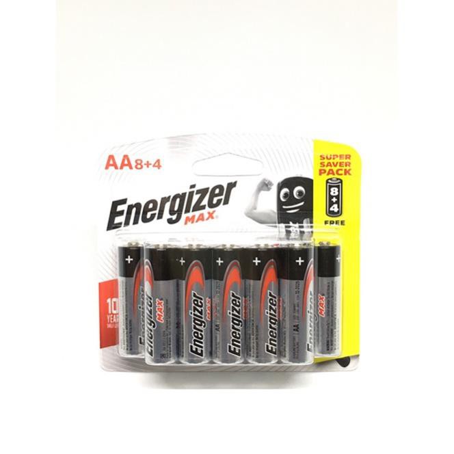 Pin Tiểu AA Alkaline Energizer max vỉ 12 viên