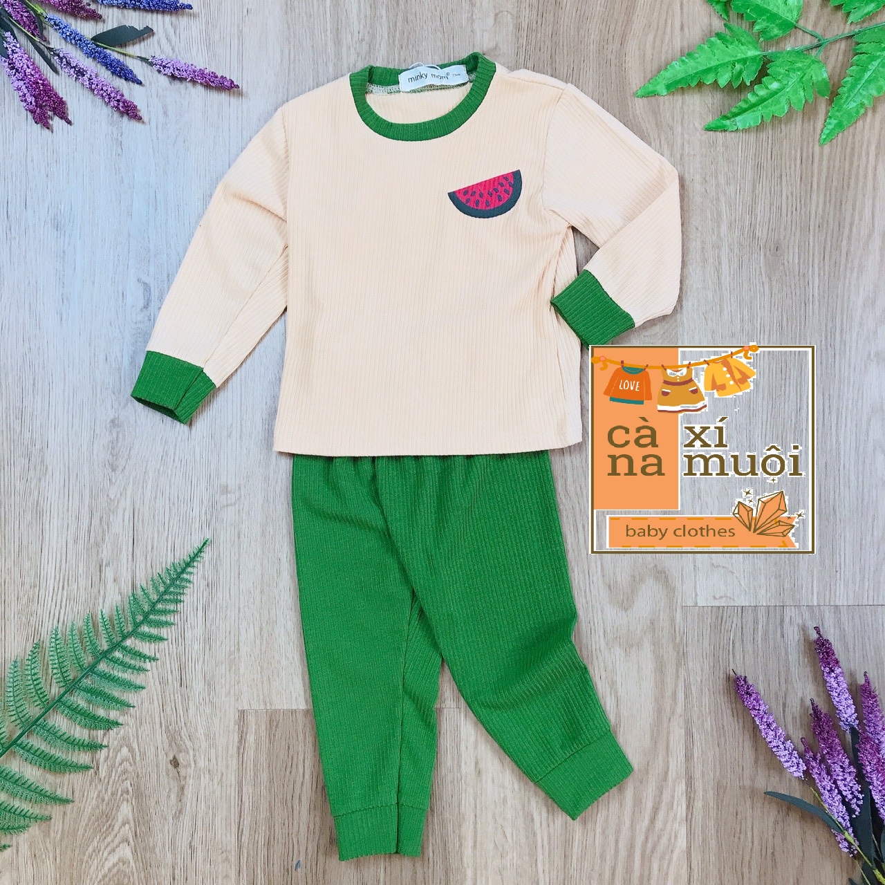 [HCM]Giảm 30%??FREE SHIP??Bộ Minky Mom Dài Tay FULL SIZE 73-120CM(5-19kg) Thun Gân Hàng Chuẩn Dể Thương Cho Bé Gái Bé Trai Đủ Màu