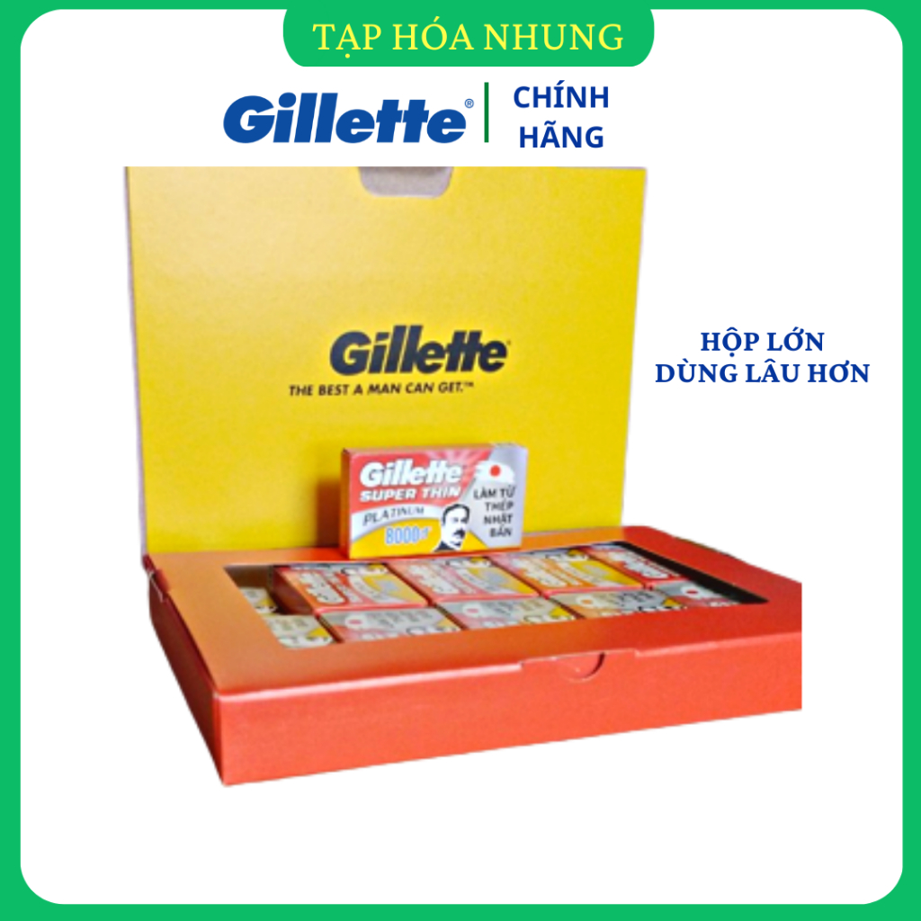 Lưỡi lam Gillette hộp 100 lưỡi hàng Cty
