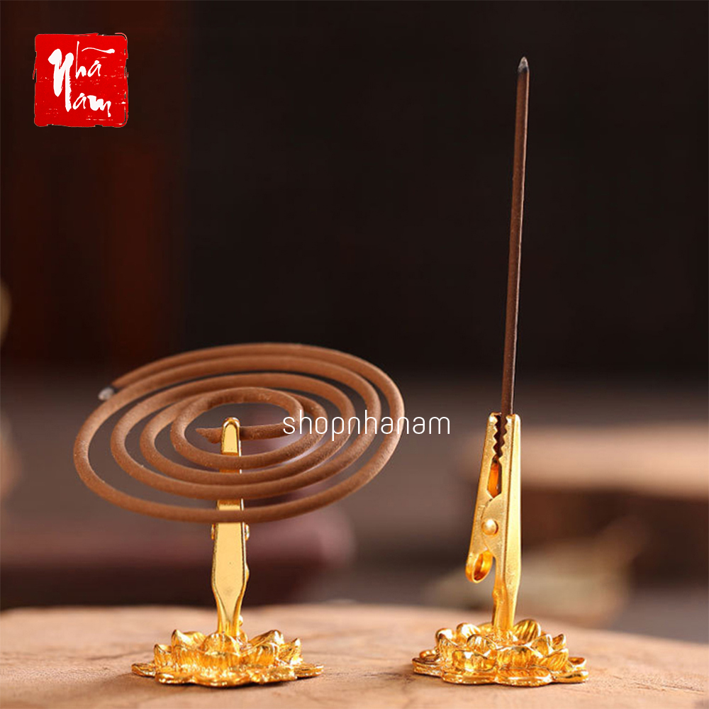 Đế cắm nhang vòng, đặt hương cây hình hoa đào thắp hương để lư trầm phụ kiện thác khói