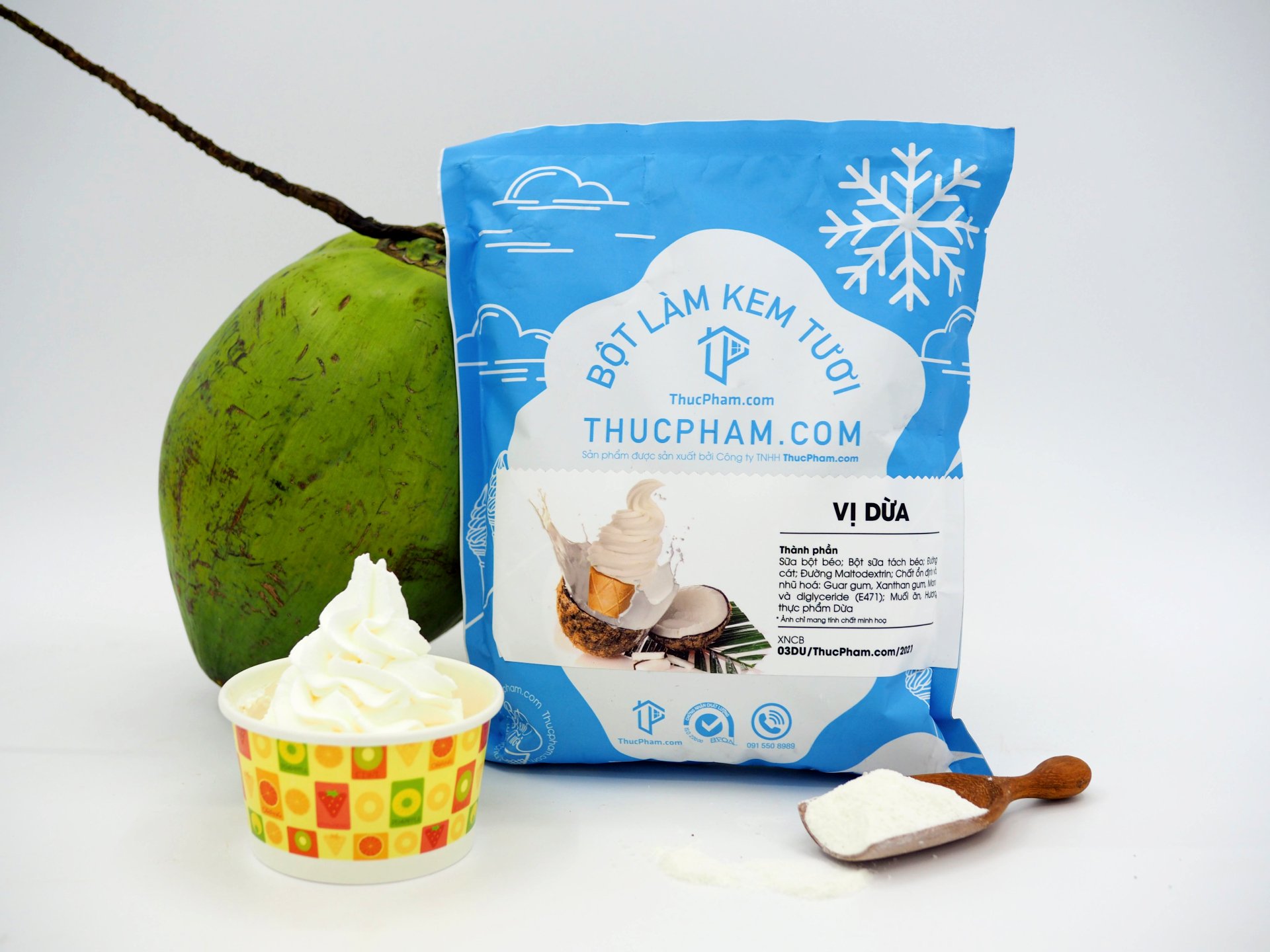 Bột Làm Kem Tươi ThucPham.com vị Dừa