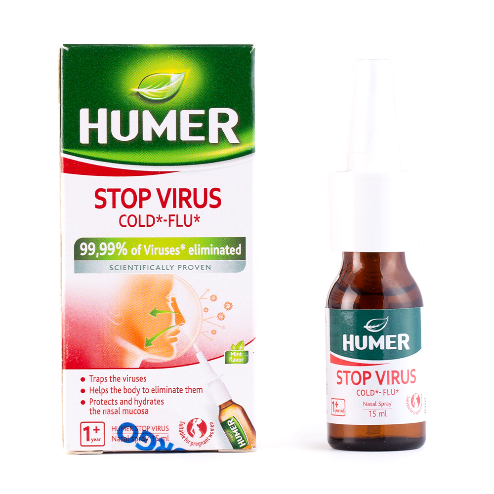Xịt mũi Humer Stop-Virus Sinomarin người lớn 15ml