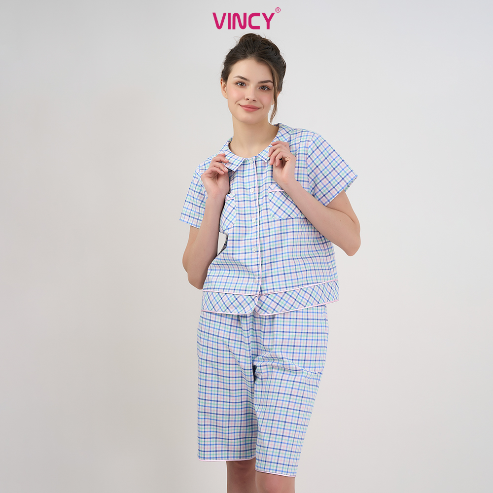 [Mua 3 giảm 20%, mua 2 giảm 15%] Bộ Đồ Kate Lửng Nữ Vincy Thoáng Mát  BKL036W11