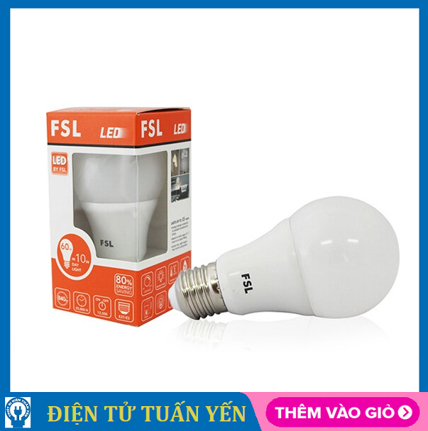 Bóng đèn led bulb FSL chống cận, đui E27, tiết kiệm điện, 2 loại ánh sáng trắng và vàng