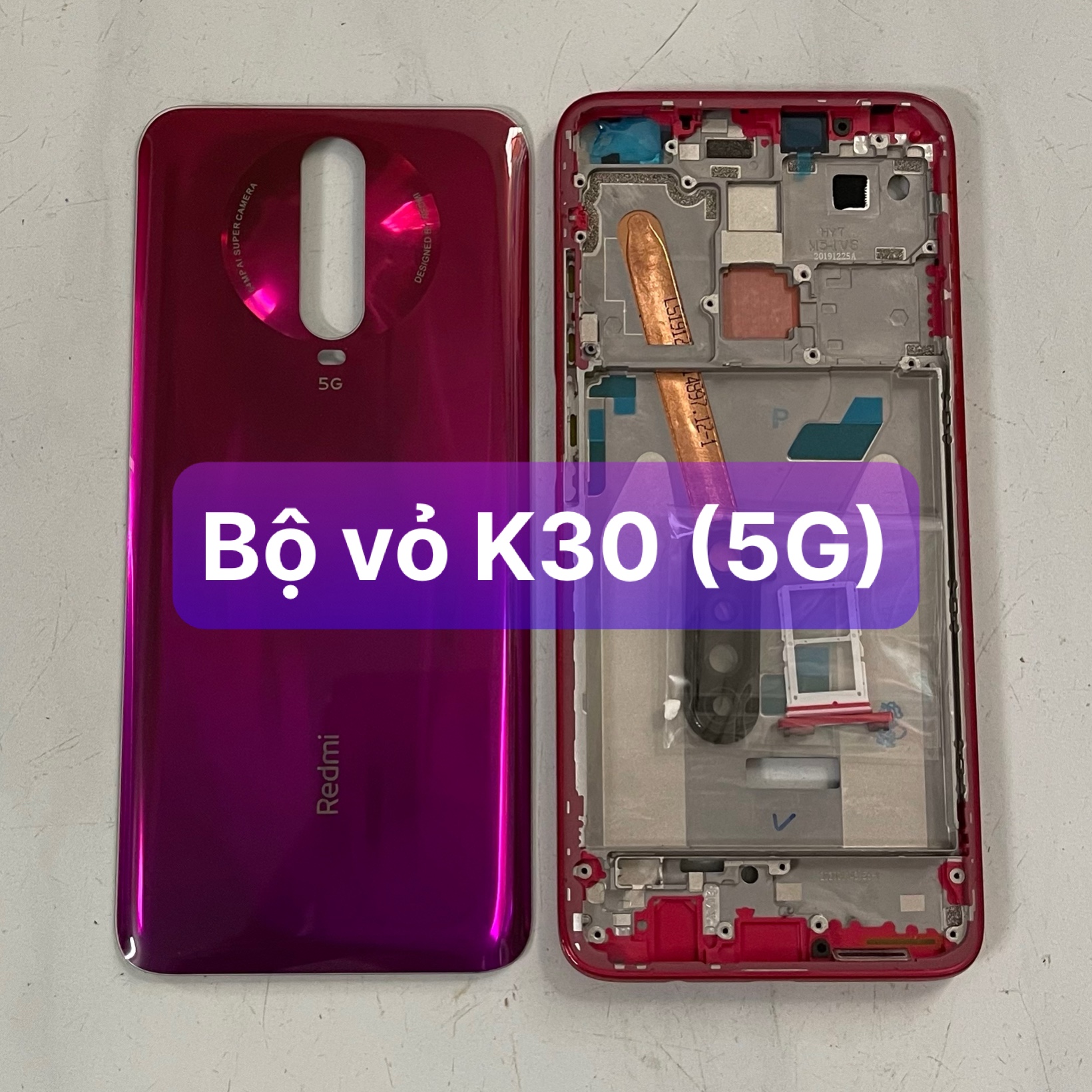 bộ vỏ xương xiaomi Redmi K30 (5G) K30i (5G) kèm khay sim,phím,kính camera